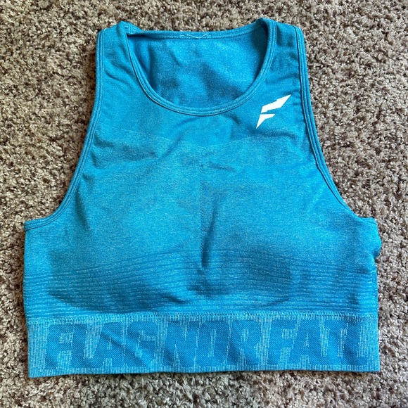 Flag Nor Fail Cropped High Neck Tank Top/Sports Bra - Picture 1 of 2